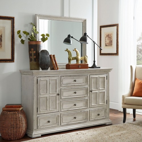 Big Valley White Dresser & Mirror